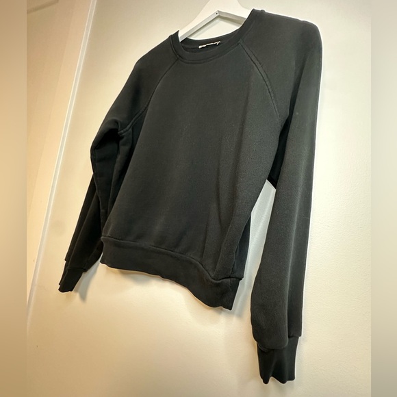 Reformation Jeans Organic Cotton Black Crewneck Sweater Sz XS Recycled Capsule - Picture 12 of 17